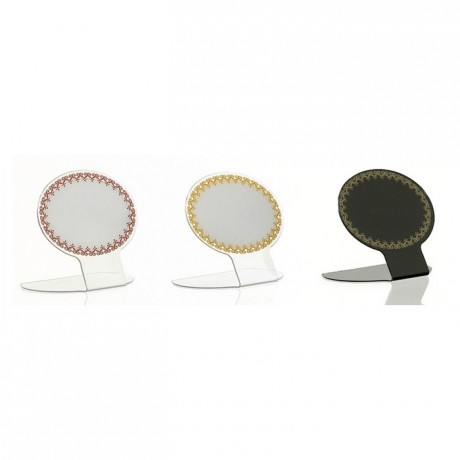 Lace oval label white/gold (10 pcs)