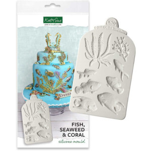 Katy Sue Fish, Seaweed, and Corals Silicone Mold