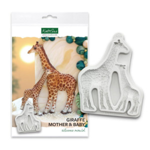 Moule silicone Katy Sue maman et bébé girafe