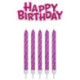 PME Happy Birthday Pink Candles (Pack of 17)