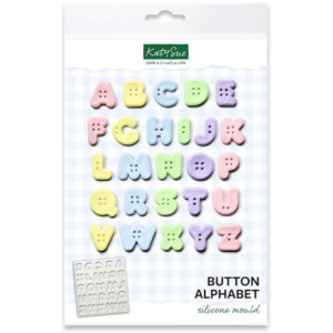 Katy Sue Button-Shaped Alphabet Silicone Mold