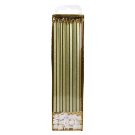 PME Extra Large Gold Candles 18 cm (Pack of 16)