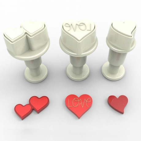 Dekofee Heart Plunger Cutters (Set of 3)