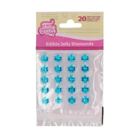 FunCakes Jelly Diamonds Blue 20 pieces