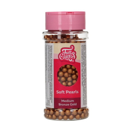 FunCakes Soft Medium Pearls Bronze Gold 60 g