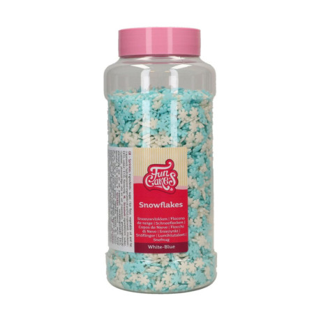 FunCakes Snowflake Sugar White and Blue 450 g