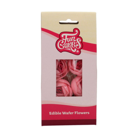 FunCakes Edible Wafer Flowers Rose 6 pcs