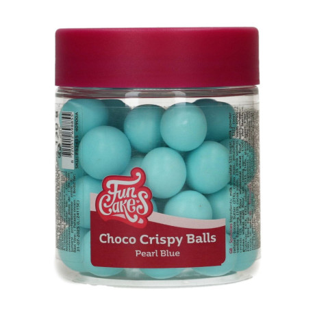 Boules croustillantes de chocolat FunCakes Pearl Blue 130 g