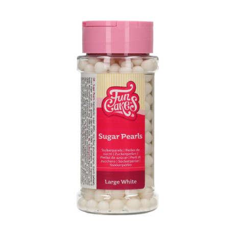 FunCakes Large White Sugar Pearls 70 g