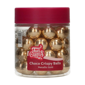 FunCakes Metallic Gold Chocolate Crispy Balls 130 g