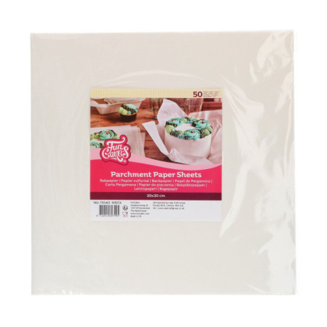 FunCakes Parchment Paper Sheets 30 x 30 cm (Pack of 50)