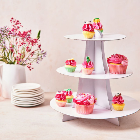 FunCakes 3-Tier Cupcake Stand White