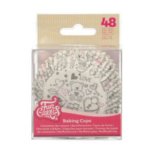 FunCakes Cupcake Baking Cups Love 48 pcs