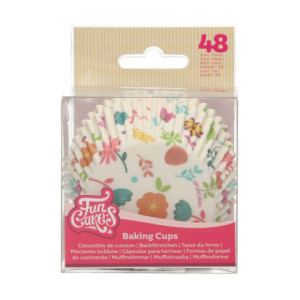 FunCakes Cupcake Baking Cups Floral Pattern 48 pcs