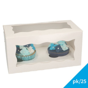 FunCakes Cupcake Box for 2 Cupcakes (Pack of 25)