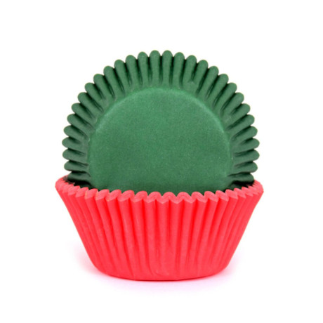 House of Marie Red and Green Baking Cups 50 pcs