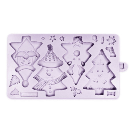 Karen Davies Christmas Tree Characters Silicone Mold