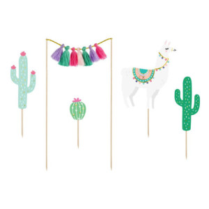 Toppers PartyDeco lama (lot de 5)