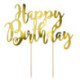 PartyDeco Happy Birthday Gold Topper