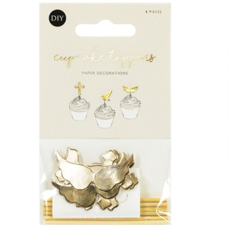 PartyDeco Cupcake Toppers First Communion (Pack of 6)