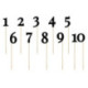 PartyDeco Numbers Black Toppers (Pack of 11)