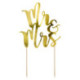 PartyDeco Mr & Mrs Gold Topper