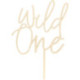 Topper en bois PartyDeco Wild One 22 cm