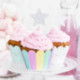 Toppers pour cupcakes PartyDeco étoiles argent (lot de 6)