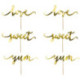 PartyDeco Cupcake Toppers Love Gold (Pack of 6)