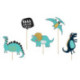 PartyDeco Dinosaurs Toppers (Pack of 5)