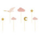 Toppers pour cupcakes PartyDeco cigogne (lot de 7)