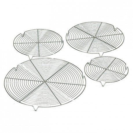 Round grate chrome steel 3 feet Ø 200 mm