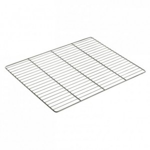 Flat grid gastronorm format stainless steel GN2/1 650 x 530 mm