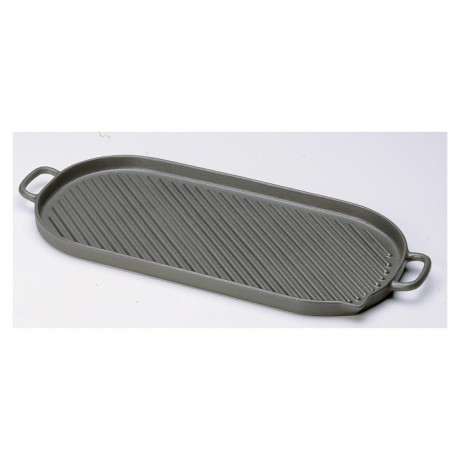 Oval griddle cast iron L 530 mm