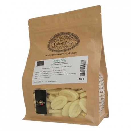 Ivoire 35% white chocolate Gourmet Creation beans 500 g