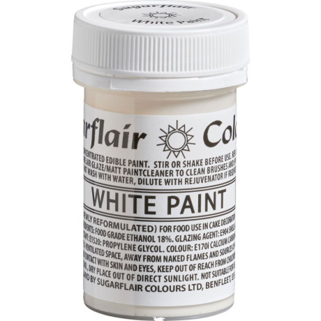 Sugarflair Matt Edible Paint White 20 g