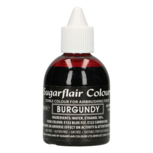 Colorant aérographe Sugarflair Burgundy 60 ml