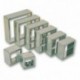 Set of 8 plain square cutters stainless steel 40 x 40 to 110 x 110 mm