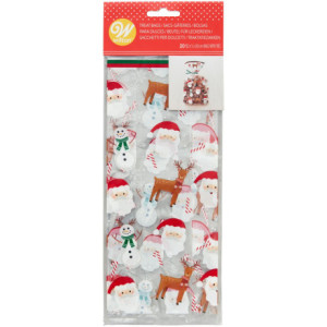 Sachets à friandises Wilton Noël, bonhomme de neige, renne 20 pièces