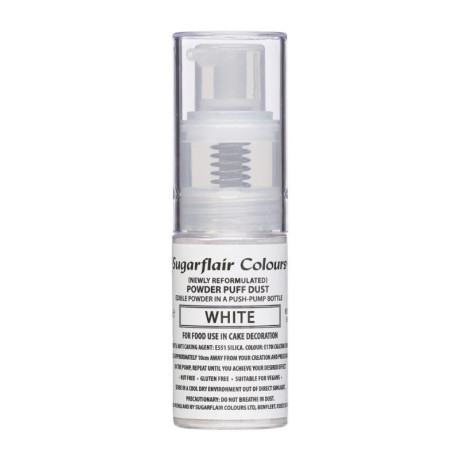 Paillettes alimentaires en spray Sugarflair White 10 g