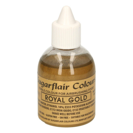 Colorant aérographe Sugarflair Or Royal 60 ml