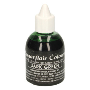 Colorant aérographe Sugarflair Vert Foncé 60 ml