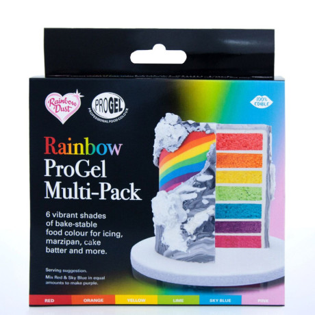 Kit de colorants alimentaires ProGel Rainbow Dust Rainbow (lot de 6)