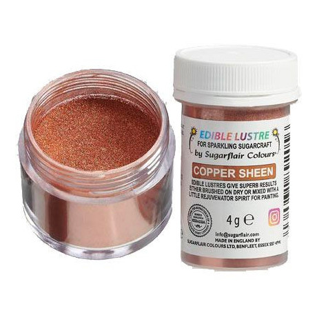 Sugarflair Edible Glitter Copper 4 g