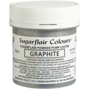 Paillettes alimentaires Sugarflair graphite 25 g