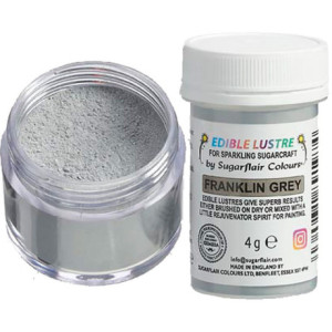 Sugarflair Edible Glitter Franklin Grey 4 g