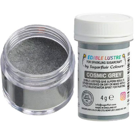 Sugarflair Edible Glitter Cosmic Grey 4 g