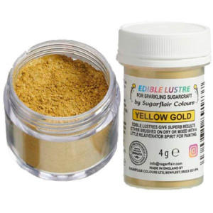 Paillettes alimentaires Sugarflair Yellow Gold 4 g