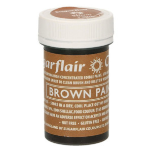 Sugarflair Matt Edible Paint Brown 20 g