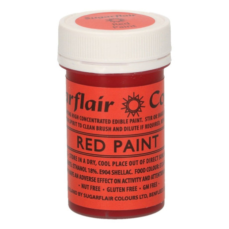 Peinture mate alimentaire Sugarflair Rouge 20 g